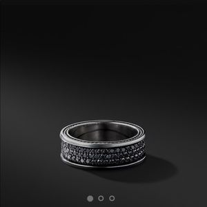 David yurman men ring black diamond